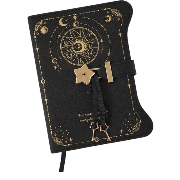 Misright Lockable Diary Notebook with Key Hardcover PU Journal 360 Pages for Writing