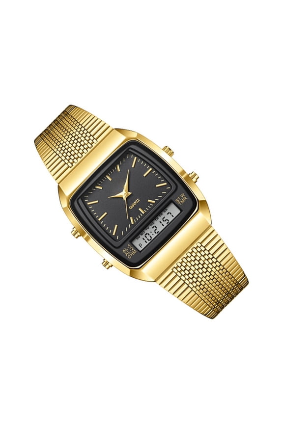 Luxurious Men's Timepieces Wrist Watch with Double Display Fashion Accessory