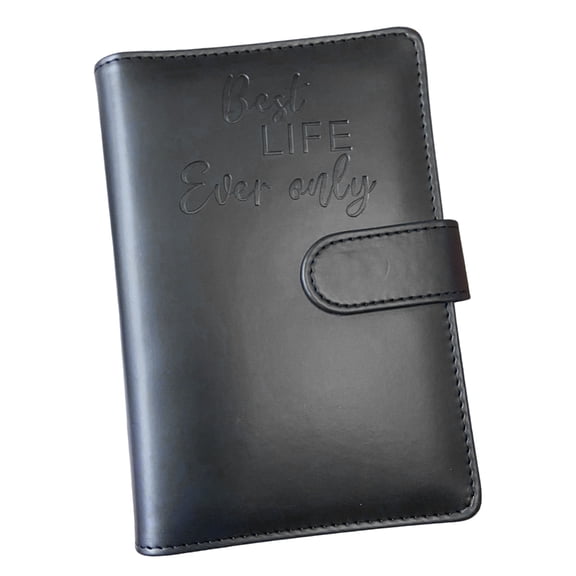 Misright Magnetic Closure PU Leather Planner Cover With Multiple Pockets 19X13CM
