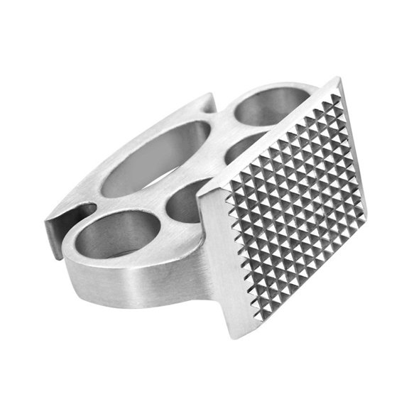Misright Manual Meat Tenderizer Tool with Textured Face for Steak Use