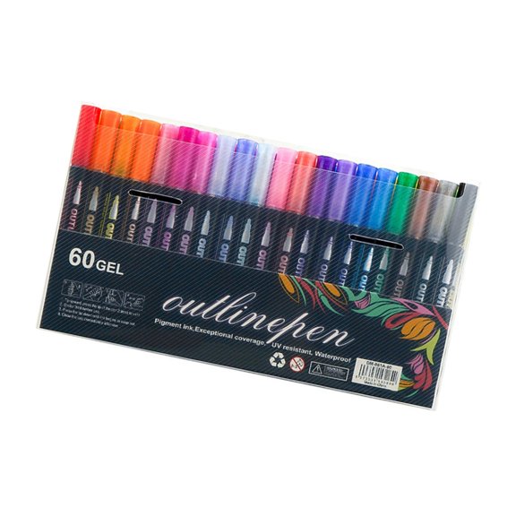 Misright Marker Pen for Smooth Flow Glitter Gel Pen For Drawing Writing Art Crafts