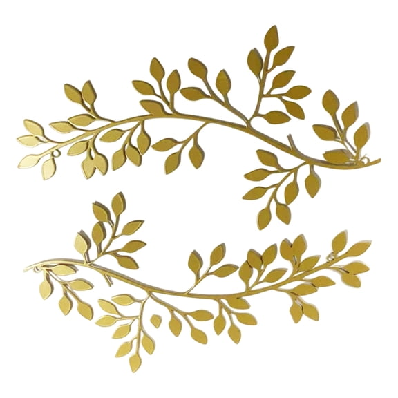 Misright Metal Tree Leaf Wall Decors Branch Leaf Wall Art Vine Leave Wall Sculptures