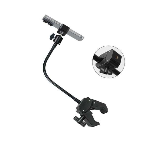 Misright Mic Stand Phone Mount Featuring Bendable Arm for 360 Adjustment