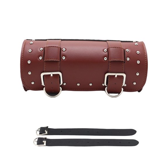 Misright Motorcycle Saddlebag Side Bag PU Leather Tool Bag Waterproof Storage Bag