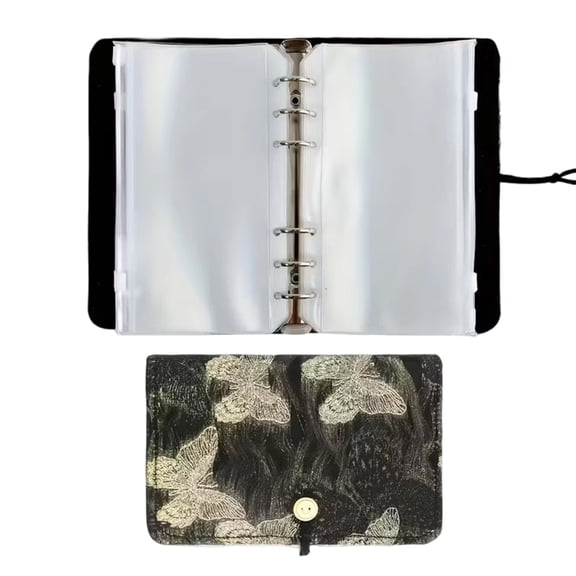 Misright Multipurpose Circular Needle Case with Detachable 6 Hole PVC Binder Pocket