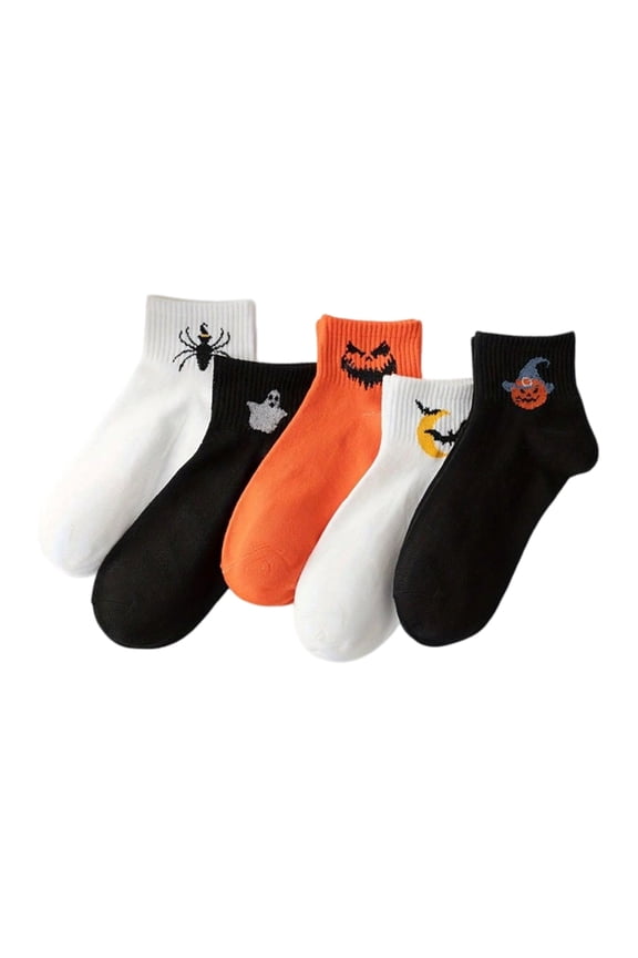 Novelties Funny Crew Socks Crazy Cute Embroidered Pattern Ankle Socks Unisex