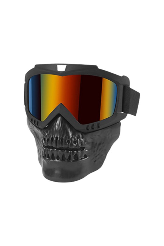 PC Lens Full Face Mask with Lower Guard for Motorcycle and Yard Debris Use