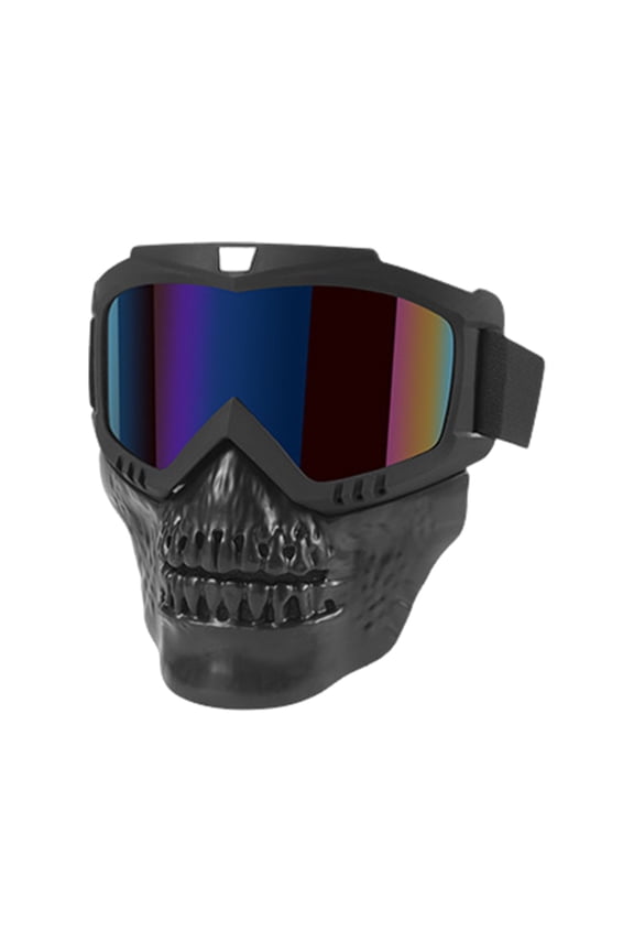 PC Lens Full Face Mask with Lower Guard for Motorcycle and Yard Debris Use