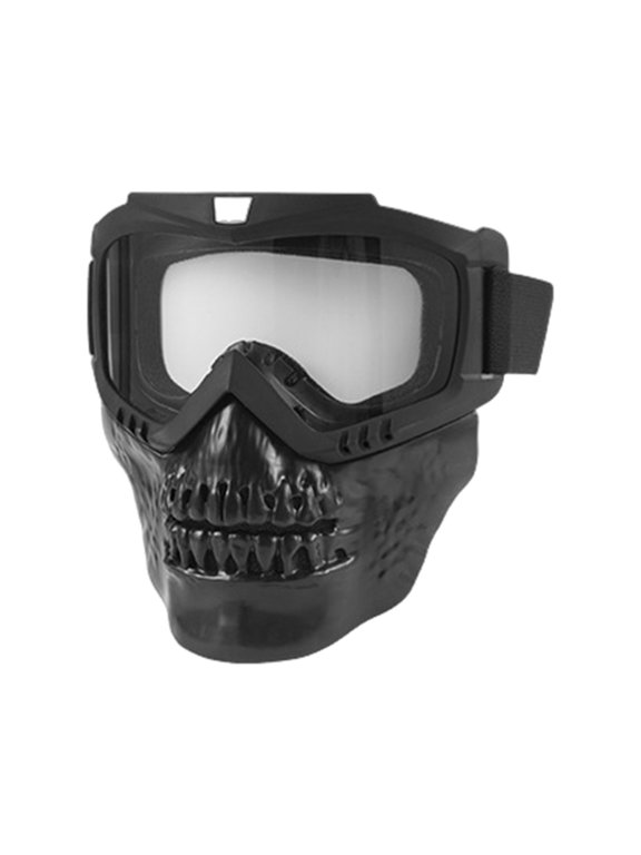 PC Lens Full Face Mask with Lower Guard for Motorcycle and Yard Debris Use