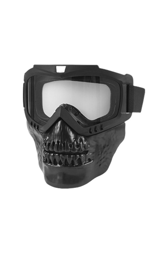 PC Lens Full Face Mask with Lower Guard for Motorcycle and Yard Debris Use
