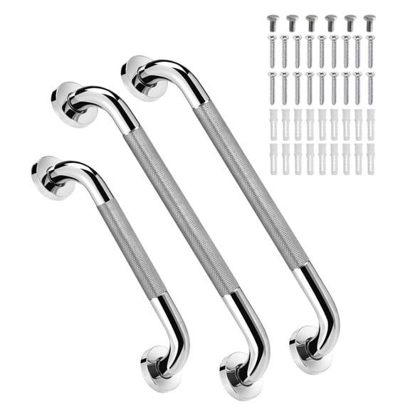 Misright Pack Of 3 Bathroom Safety Assistance Grab Handles For Elderly Support