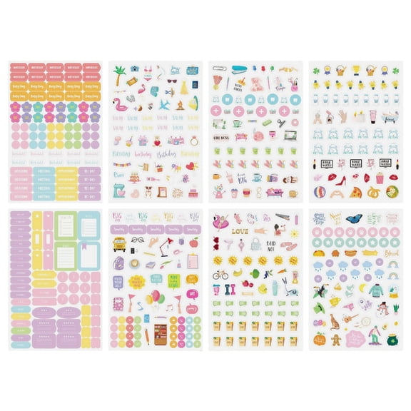 Misright Pack of Calendar Date Number Sticker for Planners, Happy Monthly Sticker Set