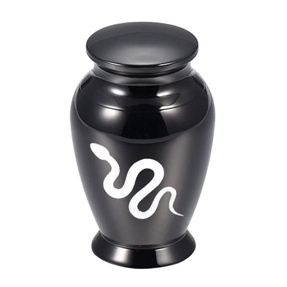 Misright Pet Cremation Urn Elegant Snake Motifs Small Pet Ashes Box For Memorial Keepsakes And Easy Access Design