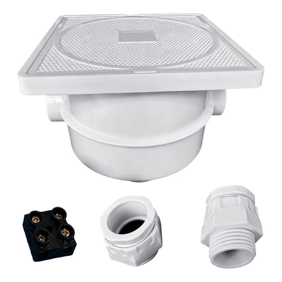 Misright Pool Equipment Cable Case with Square Lid Pool Underwater Junction Box