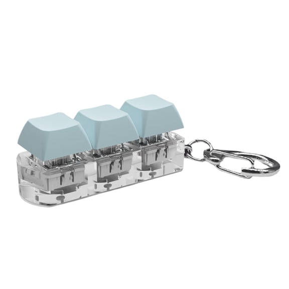Misright Portable 3 Blue Switches Tester for Stress Relief Fun Keychain Attachment