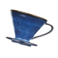 thumbnail image 1 of Misright Portable Ceramic Pouring Over Dripper Blue Glazed Finish Balanced Coffee Flows, 1 of 17