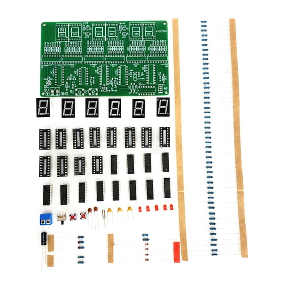 Misright Precise 6 Digit Electronic Clock Circuit Kit With Board Components