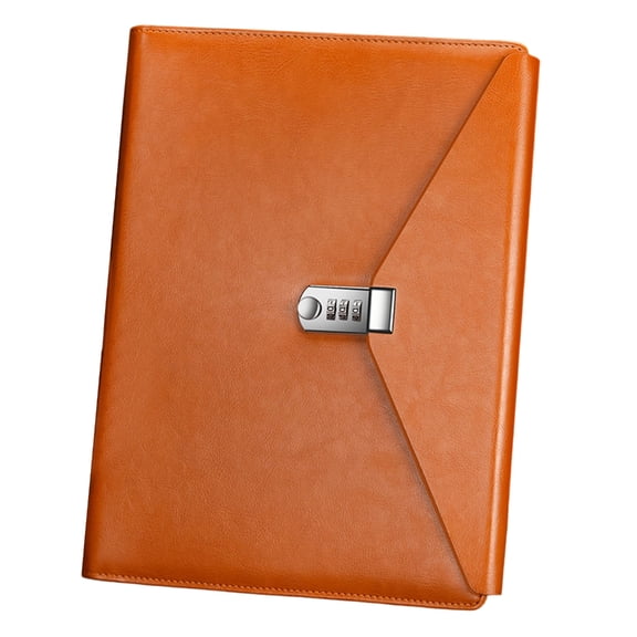 Misright Premium A 4 Password Document Folders with PU Leather Cover for Secure Filing and Great Presentation for Travel