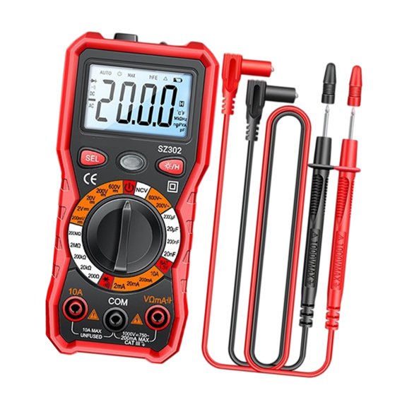 Misright Professional Digital Multimeter With Foldable Stand And Safety Features
