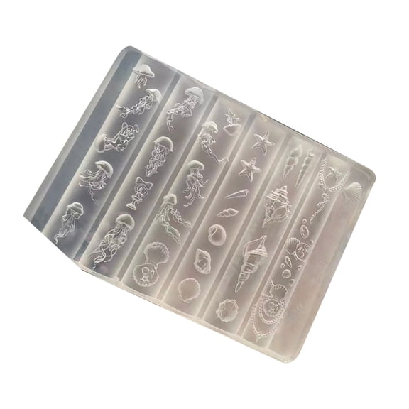 Misright Professional Silicone 3D Nail Art Mold Unique Texture Ocean Series Nail Charm