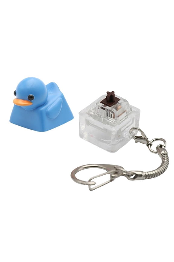 Quacking Duck Resin Keycap Keychain Duck Quacking Toy For Keyboards