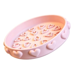 Misright Quick Clean Makeup Brush Scrubber Tray 3D Printed Heart Texture Washing Mat