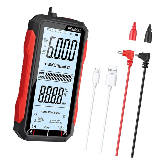 Misright Rechargeable Digital Multimeter with 6000 Count Reading for Home Repair