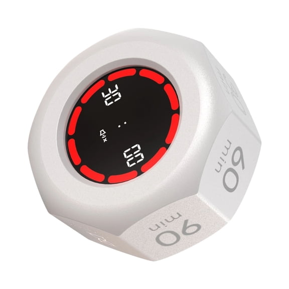 Misright Rechargeable Rotating LCD Screen Pomodoro Timer with 7 Presets Daily Home Use