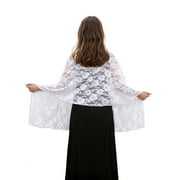 Misright Religious Prayer Shawl Devotional Shawl Two Tone Embroidered Print Shawl
