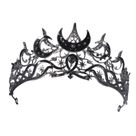 Misright Shimmering Stars Queen Tiaras Gothic Headpiece For Cosplay Event Gathering