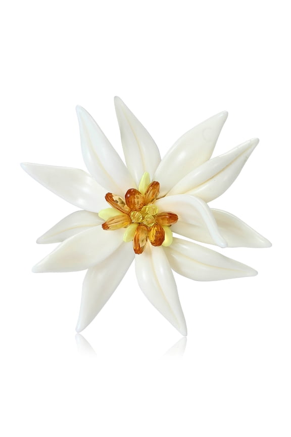 Simple Korean Style Alloy Floral Brooch Pin Lightweight and Elegant Gift