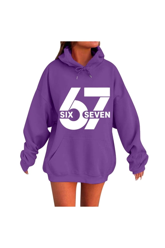 Six Seven 6 7 emoji design sweatshirt autumn and winter hoodie