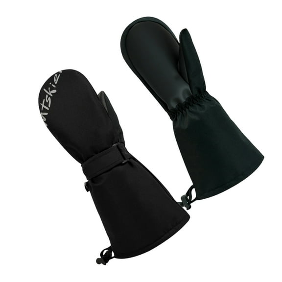 Misright Soft Fleece Lining Nonslip Grip Breathable Snow Play Gloves For Skiing