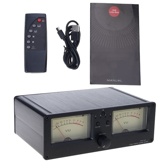 Misright Sound Level Panel Display 2 Way Amplifier Speaker Switcher Box Selector