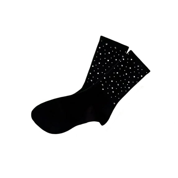 Misright Sparkling Rhinestones Ankle Socks Comfortable Socks For Long Hours Use