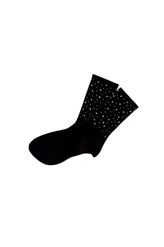 Sparkling Rhinestones Ankle Socks Comfortable Socks For Long Hours Use