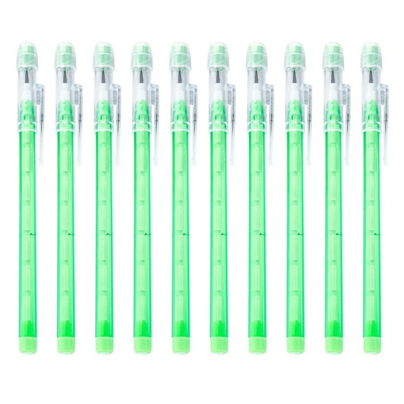 Misright Stackable Pencils Popup Plastic Pencil with Eraser Top Multicolor Translucent