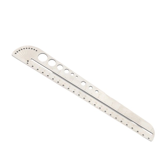 Misright Stainless Measuring Ruler With Multiple Functions Including Scale Protractor