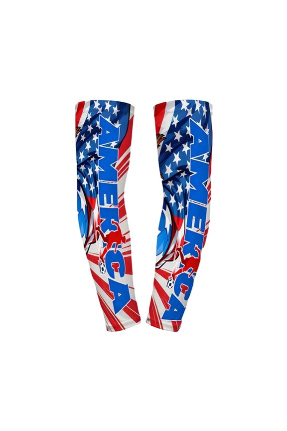 Stretchy Quick Dry Cuffs Sleeves Arm Cover With Soccer Accent For Men Women