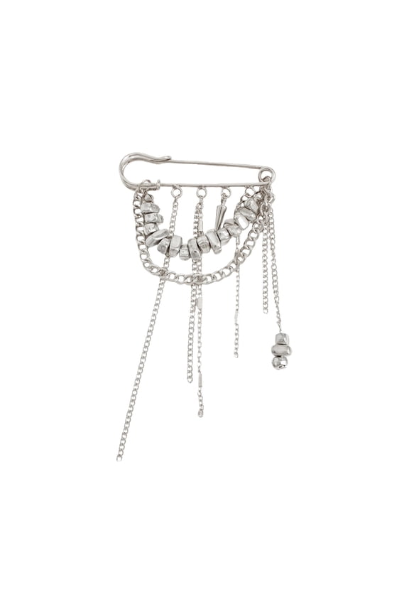 Sturdy Alloy Tassels Chain Brooch Sturdy Fade Lapel Pin for Stylish Outfits Everyday Wear