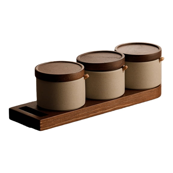 Misright Sturdy Ceramic Condiment Set Organizing Cooking Accessory