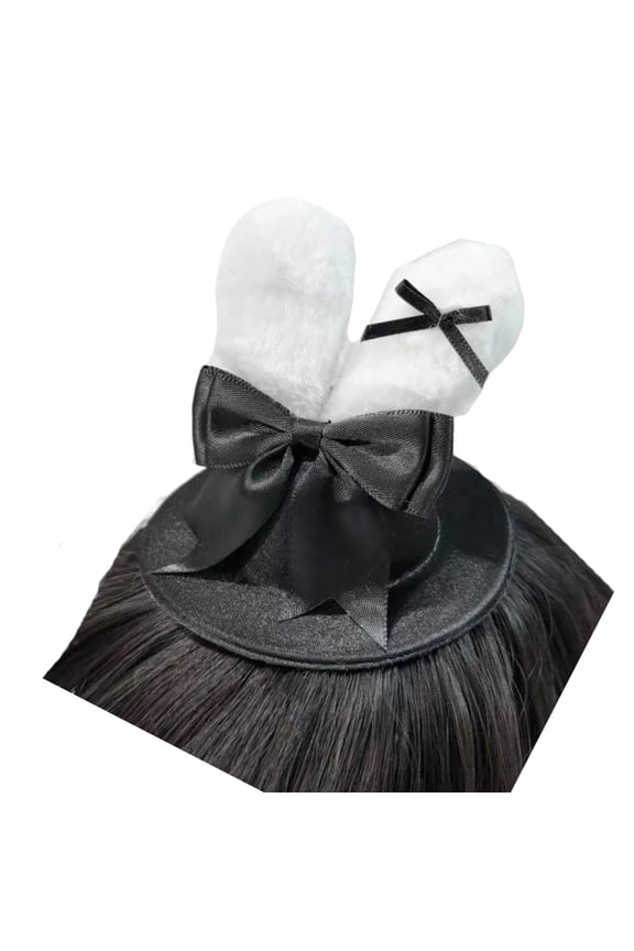 Stylish Bowknot Rabbit Ears Barrette Small Top Hat Hairclip Japanese Headwear