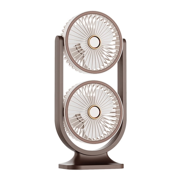 Misright Table Fan Cooling Device Portable Double Head Cooling Fan USB Rechargeable
