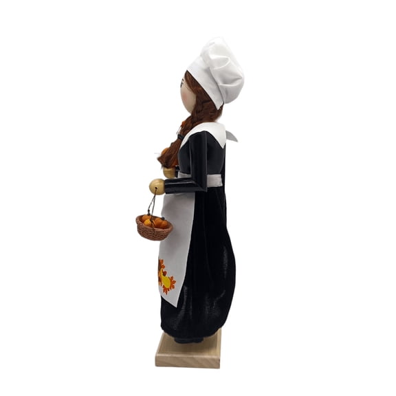 Misright Thanksgiving Pilgrim Nutcrackers Figures Wooden Nutcrackers Soldier Ornament