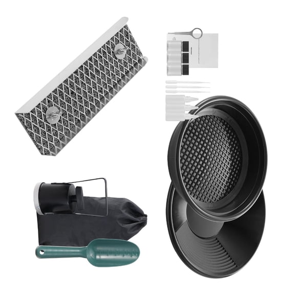 Misright Thin 12 Foot Sluice Box Set Including Storage Bag For Gold Hunters