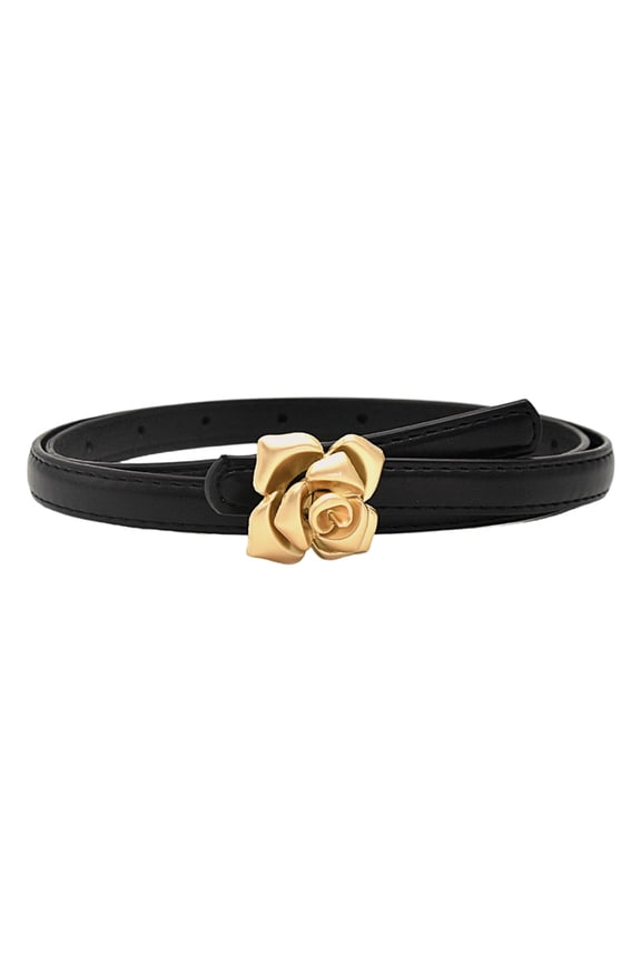 Thin Waist Strap With Rose Charm Adjustable Size Women Fashion