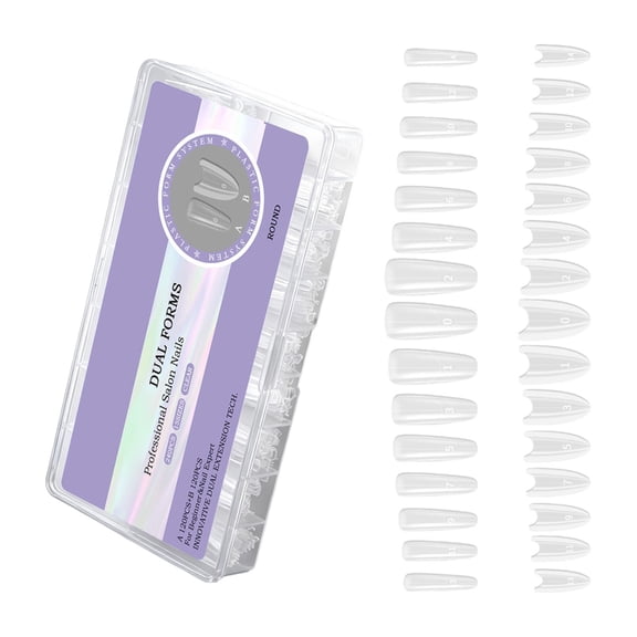 Misright Transparent ABS Nail Art Forms For Long Lasting Salon Quality Extensions