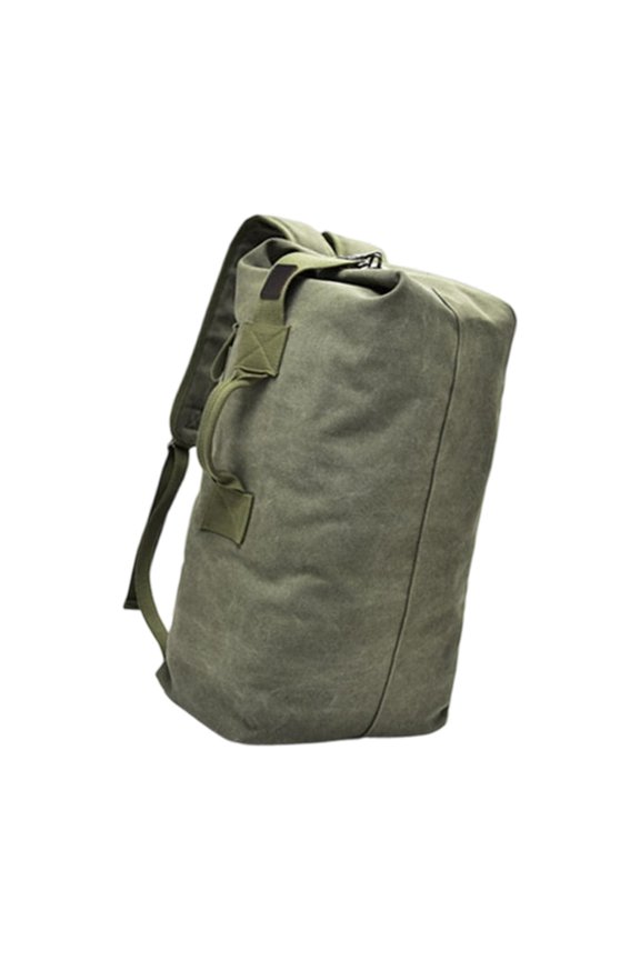 Travel Backpack Water Bucket Design Biking Bag Thick Canvas Fabric Unisex for Outdoor Activity
