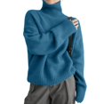 thumbnail image 1 of Misright Women's Turtleneck Sweater, Long Sleeve Knit Pullover with Soft Warm Design for Winter, 1 of 9