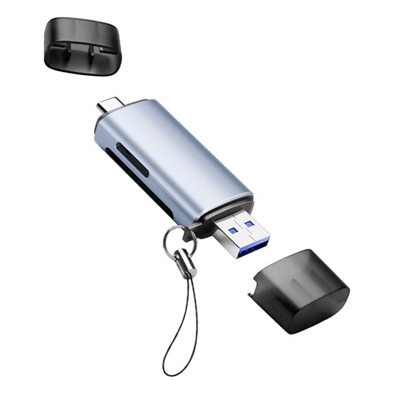 Misright USB3.0 Memory Card Reader with USB C and USB A for TF Cards and Backups